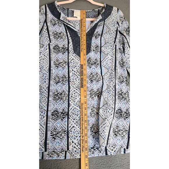 STS Sail to‎ Sable Women’s Geo Stripe Long Tunic Navy Size XS Embroidered NWT - Picture 6 of 10